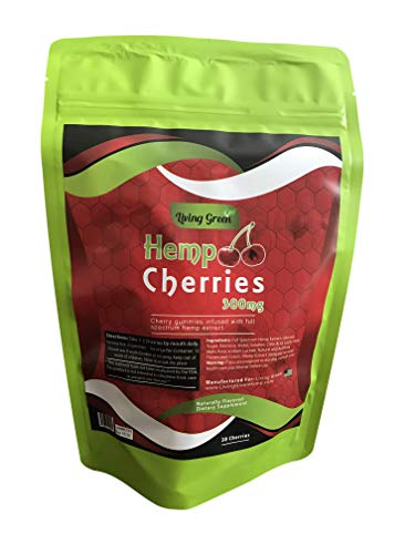 Hemp Cherries Gummies 300mg- 20mg per Serving- 30 ct- Organic Hemp Extract