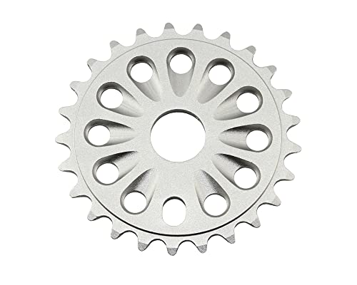 ALTALINE Bicycle Alloy 25 Teeth Chainring/Sprocket BMX Style Bike, Multiple Colors (Silver)