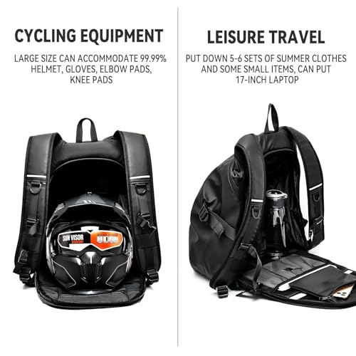 HYC00 Mochilas de Motocicleta para Hombres, Mochila Impermeable para Casco, Accesorios de Motocicleta, Bolsas para Laptop, Mochilas de Viaje, Bolsas Escolares para Estudiantes - imagen 4