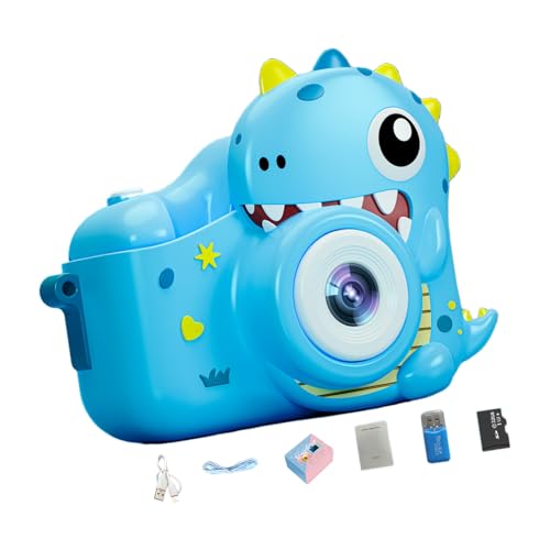 子供用 48MP デジタルカメラ 1080P ビデオ登録 8X 拡大 40 スケルトン 32GB カード 耐久性のあるシリコンケース 知育玩具 プレゼント 持ち運び可能な子供用カメラ キャリングベルト付き