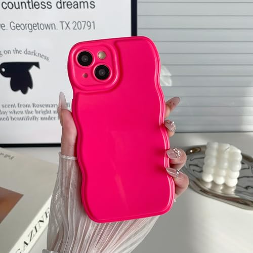 Coque iPhone 13 onde bouclée silicone antichoc rose