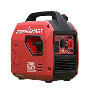 PowerSmart 2500-Watt Portable Gas Inverter Generator, Super Quiet, High Fuel-Efficient Generator, Lightweight, CARB Compliant PS5025