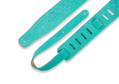 Levy’s Sangle de Guitare en Daim de 6,3 cm avec Motif Pissenlit en Relief écume de mer, Vert d’eau, Taille Unique Mixte - Les Beatles, Paul McCartney, John Lennon, RIngo Starr, George Harrison Levy's Sangle de Guitare en Daim de 6,3 cm avec Motif Pissenlit en Relief écume de mer, Vert d'eau, Taille Unique Mixte – Image 3