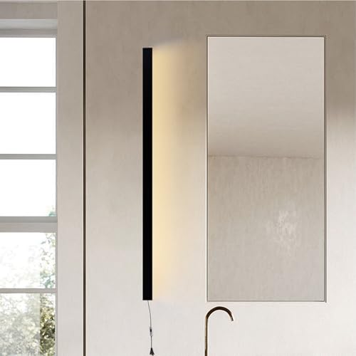 Apliques de pared LED con interruptor negro de 40cm luz cálida para salón 6
