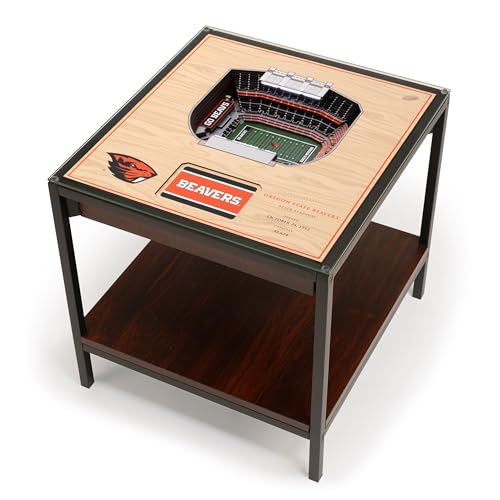 YouTheFan Oregon State Beavers 25-Layer StadiumViews Lighted End Table, One Size, Team Colors