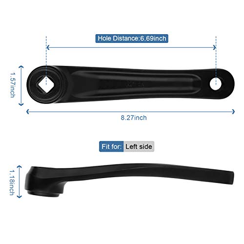 image for Yosoo Health Gear Bike Crank Arm, 170mm Bike Crank Arm, Bike Aluminum 