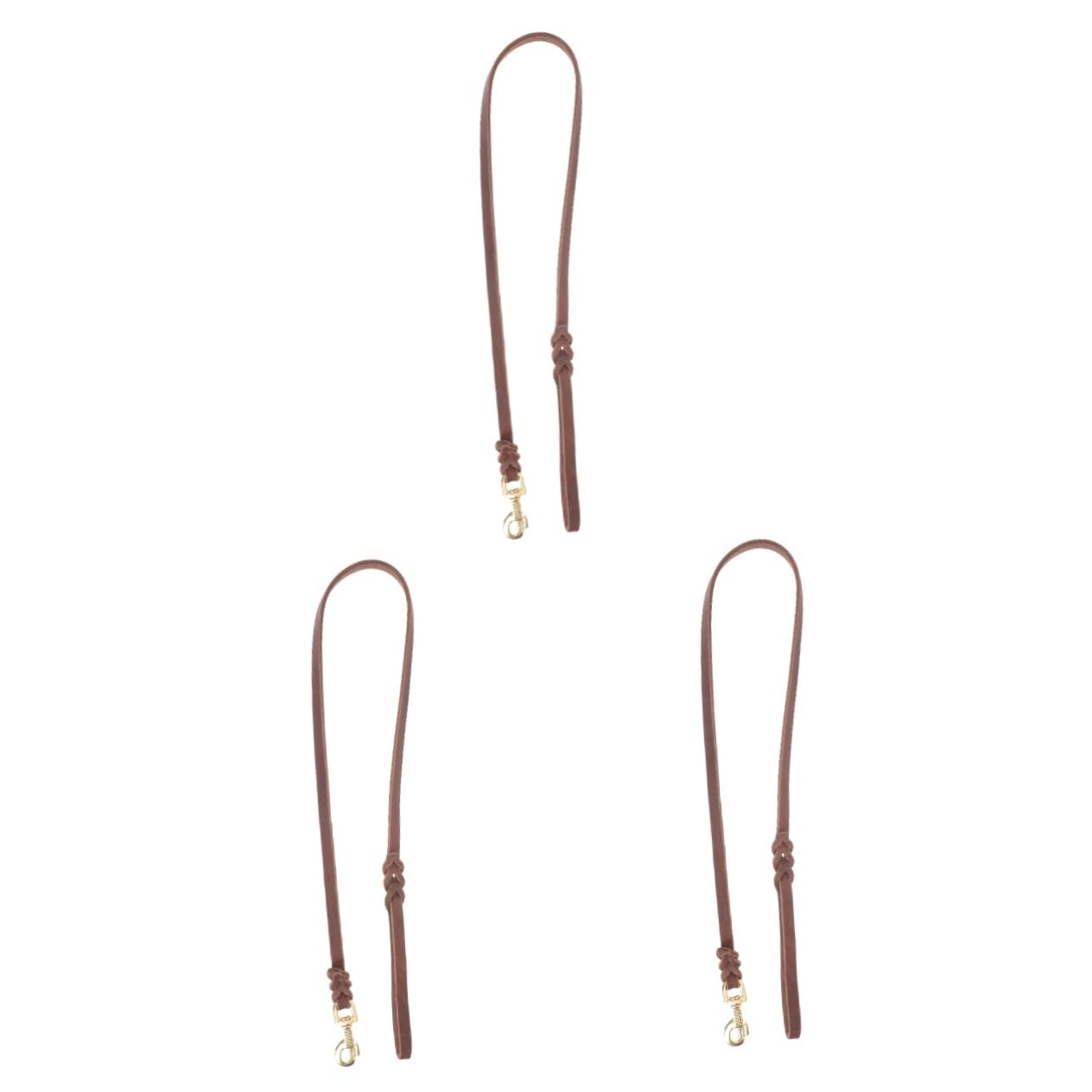 Kisangel 3piezas Correa para Perro De Piel Resistente Correa De Mascota Portátil para Paseos Longitud para Perros De Mediano