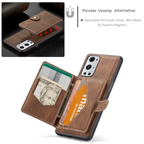 Funda para OnePlus 9 Pro protectora a prueba de golpes con acabado marrón premium 4