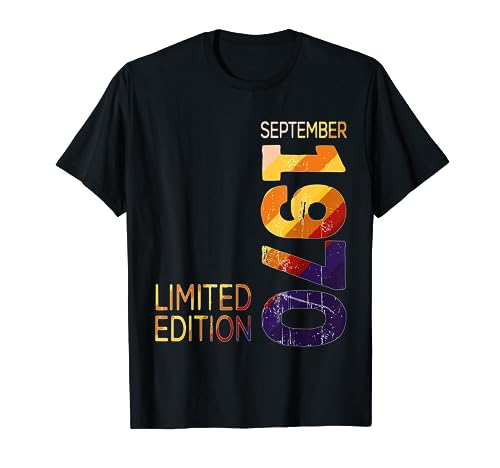 September 1970 Retro 1970 Vintage Year 1970 Limited Edition T-Shirt