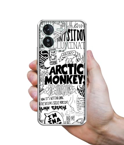 Image of Arctic Monkeys Pattern Design Printed Silicon Soft TPU Back Case Cover for iQOO Z9 5G, Multicolor