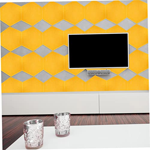 Paneles acústicos 5 piezas para reducción de ruido, aislamiento de pared insonorizante de fibra de poliéster, placas absorbentes para estudio, oficina, KTV y gimnasio adhesivas naranja miniatura 7