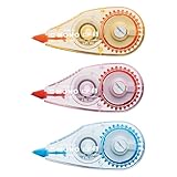トンボ鉛筆 修正テープ 5mm MONO モノCF 使い切りタイプ 8m 3個パック(ブルー・ピンク・オレンジ) KCA-321