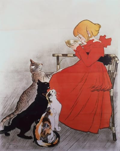 Affiche Arts Lait Pur Stérilisé Steinlen Toile pour Réveiller un Mur de Salon Vide