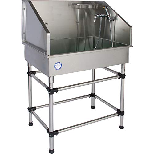 Flying-Pig-38-Stainless-Steel-Dog-Cat-Pet-Grooming-Bath-Tub-wFaucet-Sprayer-Shampoo-Rack-Hair-Trap Flying Pig 38 Stainless Steel Dog Cat Pet Grooming Bath Tub wFaucet Sprayer Shampoo Rack Hair Trap