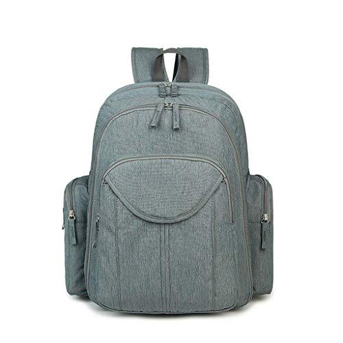 SDFGH bolsa de dormir - bolsa de pañales - múltiples funciones impermeables Morral del recorrido elegante bolsa de bebé (Color : Gray)