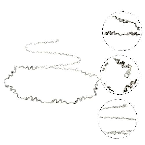 LIFKOME Retro Snake Buckle Waist Chain for Women Belt Body Jewelry Elegant Belly Chain Accessory for Casual Wear for Summer Outfits and2