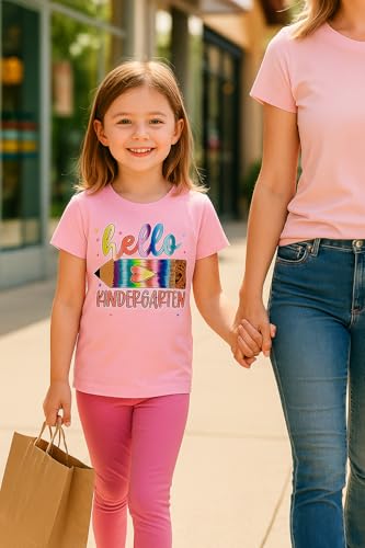 Image of First Day of Kindergarten Shirt First Day of School Gifts for Kids Kindergarten Shirts for Girls T-Shirt Top