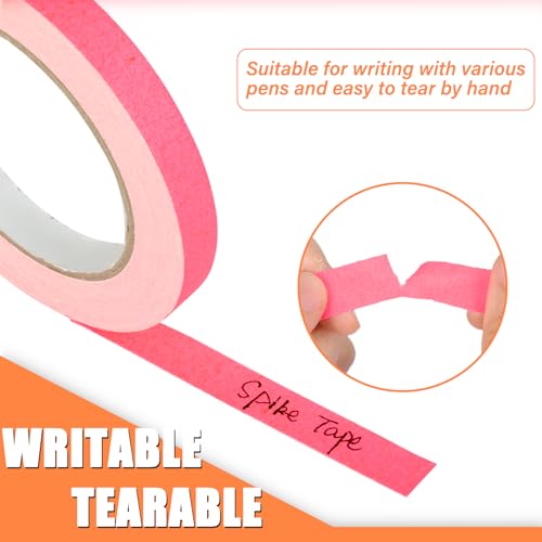 Image of GEYYANG Fluorescent Gaffers Tape,Pink Spike Tape 1 /2 inch x 20 Yards, Black Light UV Reactive, Multipurpose Bright Colors Neon Gaff for Stage Marking, Party and Art Crafts