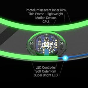 Tosy flying ring 16 million color rgb or 12 leds super bright lost mode auto light up safe soft waterproof lightweight frisbee birthday camping toy easter gift for kidboygirl  urban country home decor