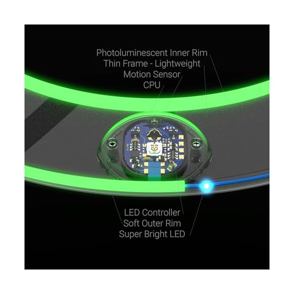 Tosy flying ring 16 million color rgb or 12 leds super bright lost mode auto light up safe soft waterproof lightweight frisbee birthday camping toy easter gift for kidboygirl  urban country home decor