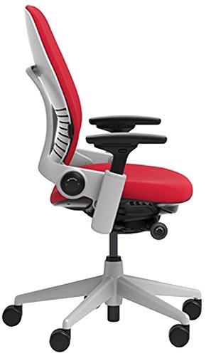 Image of Steelcase Leap Chair with Platinum Base & Hard Floor Caster, Rouge