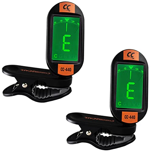 ChromaCast CC-440 Clip On Chromatic Tuner, Sunset Orange, Pack of 2
