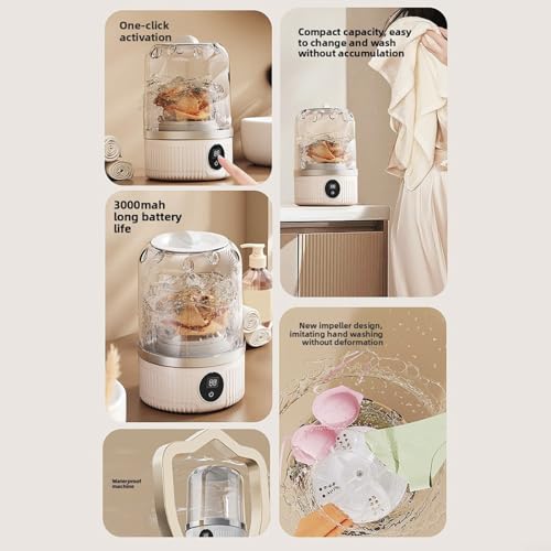 Mini lavadora portátil para evitar bacterias lavando ropa interior en hoteles 5