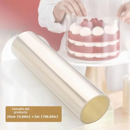 Miniatura 6 de Lámina Para Borde Tartas,Rollo Acetato Transparente,Rollo De Acetato,Acetato Repostería,Para Hornear Pasteles,Rollos Pasteleria Transparente,Tiras Acetato Cinta 1 Roll 25cmx 5m
