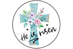 1.5" Inch He Is Risen Easter Blue Stickers - A Symbol of...