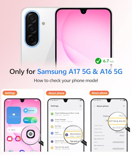 Image of FNTCASE for Galaxy A17 /A16 5G Phone Case: for Samsung A17 Cases [Compatible with Magsafe] [Screen Protector] Matte Translucent Military Grade Protection for Samsung A 17 & A 16 4G Cover - Hot Pink