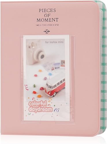 Image of ZENKO 64-Pocket Album + 5 Magnetic Frames fits Fujifilm Instax Mini (12, 11, 9, 8, 40, Evo, Liplay), Mini Link Printer, Polaroid Snap Touch, PIC-300, Z2300 Mint Instant Cameras (Pink)