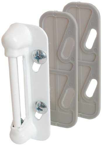 Image of Prime-Line K 5117 Aluminum Painted White, Spring-Loaded Screen Door Strike Plate (1 Set)