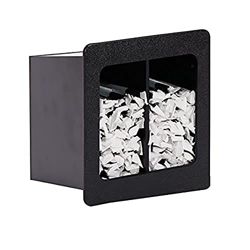 Organiseur de paille en polystyrène noir à double compartiment