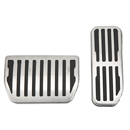 2 piezas de cubierta de pedal de freno de gas para acelerador de coche, placa de reposapiés para XE XF F PACE 2015 2021, almohadillas de pedal de metal de goma antideslizantes con
