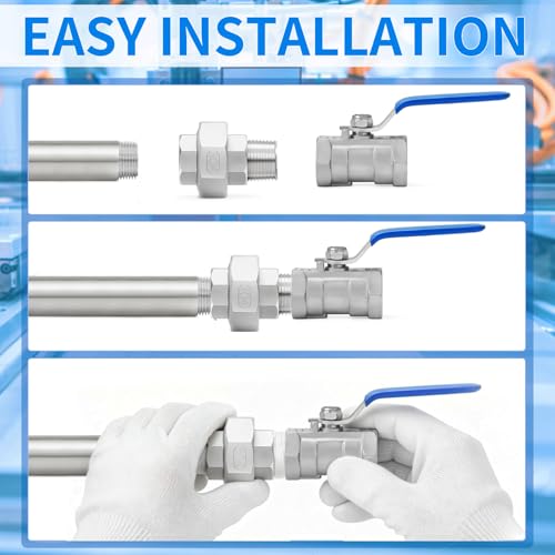 Image of ChillWaves 304 Stainless steel Cast Pipe Fitting, Union，2 inch NPT Male x 2 inch NPT Female，Thread Adapter(1-PACK)