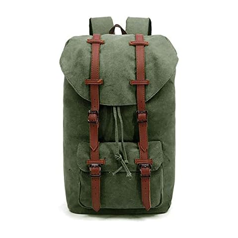 Eleccio Bella Mochila de Lona Vintage con Correas de Cierres Manéticos Cover
