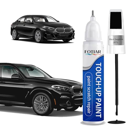 Black Sapphire 475 Touch up Paint for BMW-Exact Match Scratch Repair Kit 2-In-1 Premium Car Paint Pen for Chips & Nicks