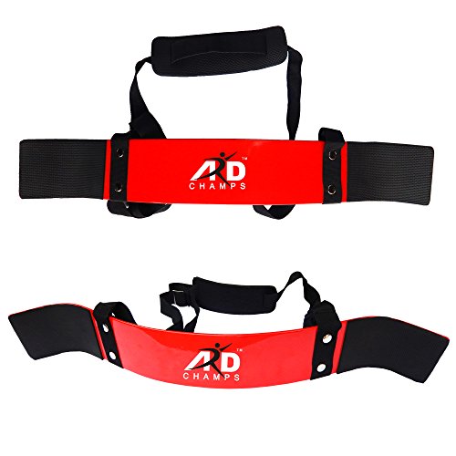 ARD-Champs Heavy Duty Arm Blaster Body Building Bomber Bicep Curl Triceps New (Red)