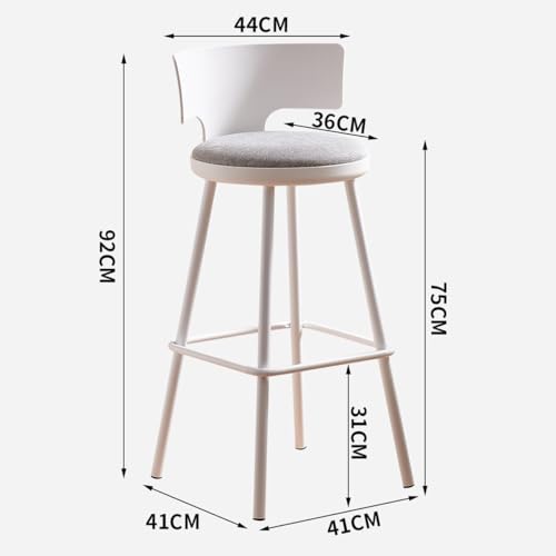 Tabourets de bar 75 cm en lin pour îlot de cuisine convivial