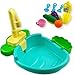 BAOZUPO Cuisine Évier Jouet Lave-Vaisselle Jouet Simulation D'évier pour Enfants Conteneur De Bain D'oiseau pour Enfants Électrique avec Système De Cycle d'eau Courante