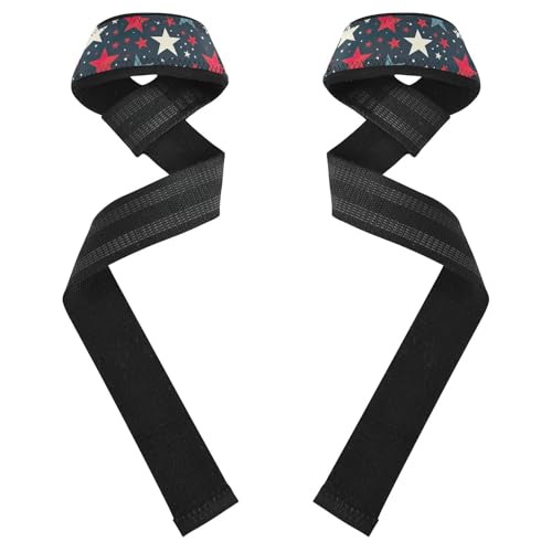 Nander Beautiful Stars Wrist Straps for Weightlifting,Lifting Straps with Neoprene Cushioned Wrist Padded and Anti-Skid Silicone for Strength Training,Bodybuilding,Deadlifting