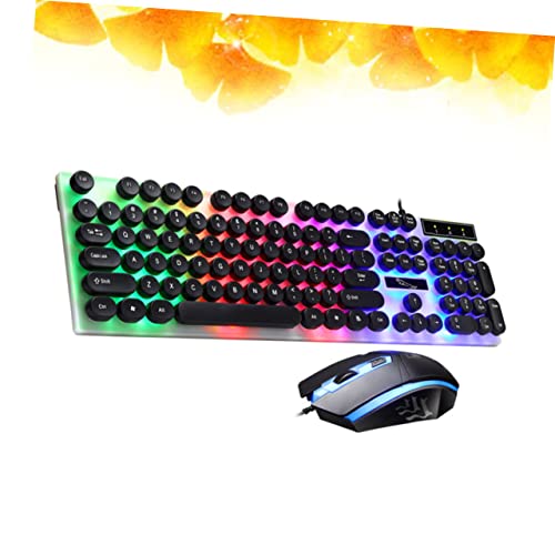 Teclado y ratón USB retroiluminados para PC con diseño ergonómico cómodo 6