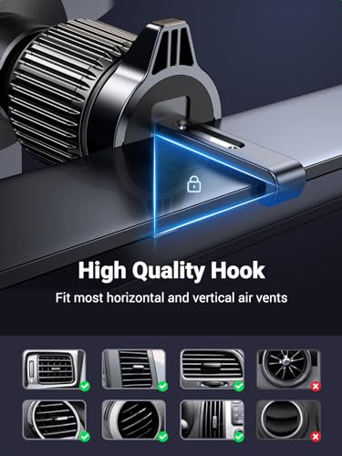 Image of UGREEN Car Phone Holder Air Vent Universal Gravity Mount Cradle, Compatible with iPhone 16 Pro Max, Galaxy S25 Ultra, and More 5.8-7.2'' Phones, Black