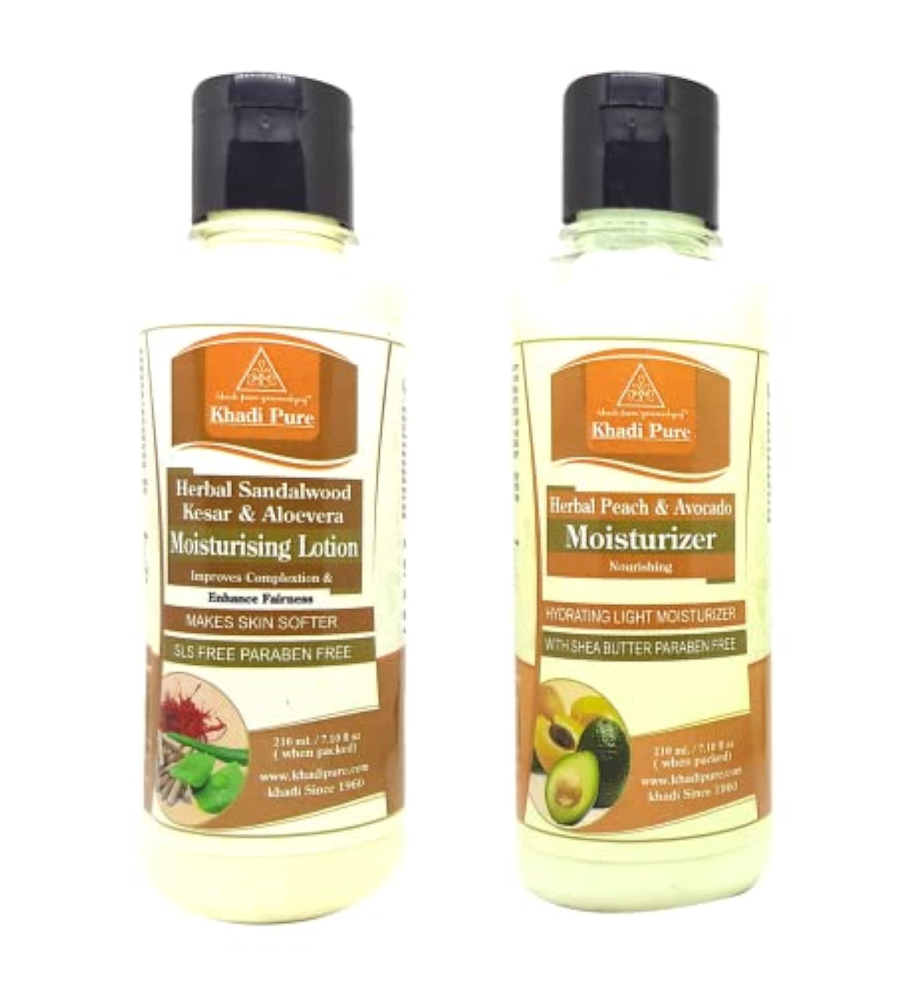 Peach Avocado SLS Moisturizing Lotion, 210ml Pack of 2