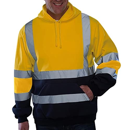 Pull haute visibilité homme KINHA sweatshirts de travail vêtements de rue
