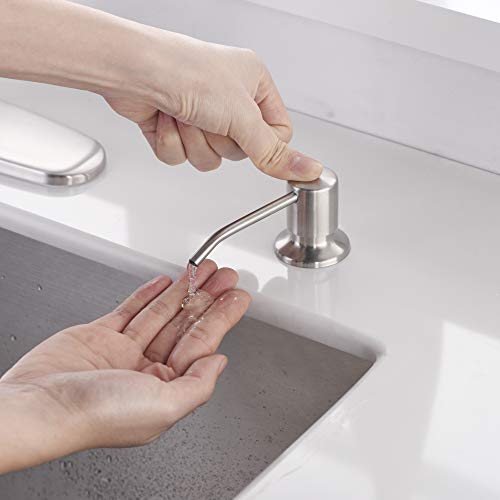 Amazing Force Pull Down Kitchen Faucet With Soap Dispenser Brushed Nickel Kitchen Sink Faucet With Spray Single Handle Kitchen Faucet Utility Sink 1.8 Gpm #TOP5