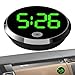 2Pcs Car Clock, Digital Dashboard Car Clock, Round Vehicle Decorative Clock for Dashboard, 1.8 Inch Luminous Car Clock Dashboard Time Display, Compact Vehicle Clock, Car Interior Accessory
