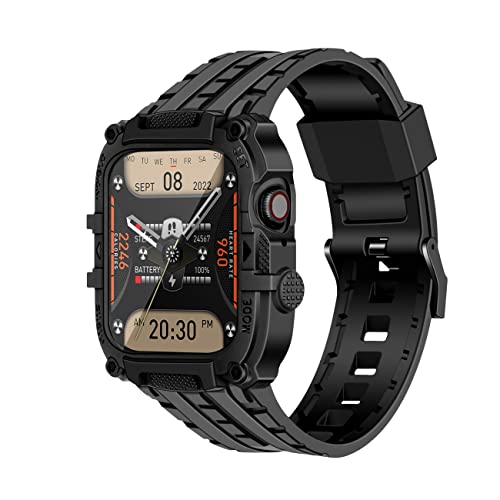 Bracelet Apple Watch 44mm 45mm en TPU noir mat avec cadran antichoc Juntan