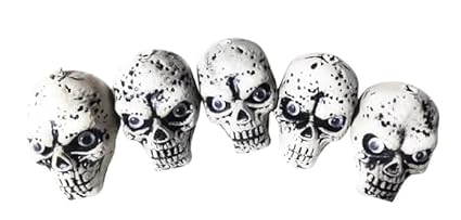 MOOLYAVAAN Products Halloween Small Skulls Realistic Skeleton Head Mini Skull Human Skeleton Head Skull for Halloween Party (Pack of (4)