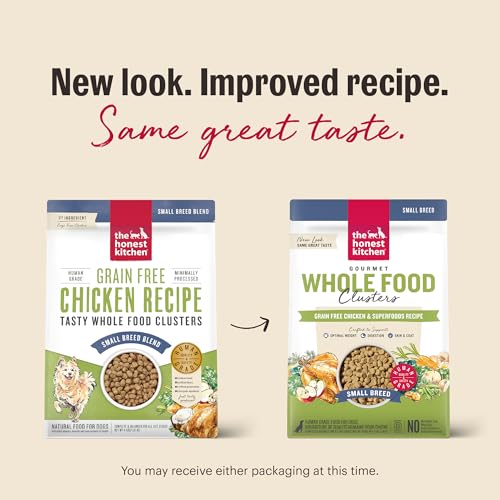 Image of The Honest Kitchen Whole Food Clusters Small Breed Grain Free Chicken Dry Dog Food, 4 lb Bag